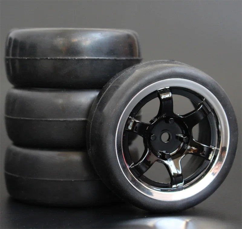 1/10 RC Racing Car Tires with Rims (4pcs, 65mm) – Fits HSP & HPI Models