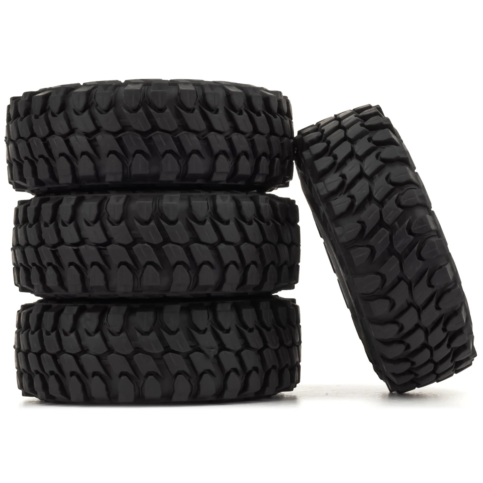 RCXAZ 54mm Soft Rubber Tires (1.0") for 1/18 & 1/24 RC Crawlers – SCX24/TRX-4M Upgrade