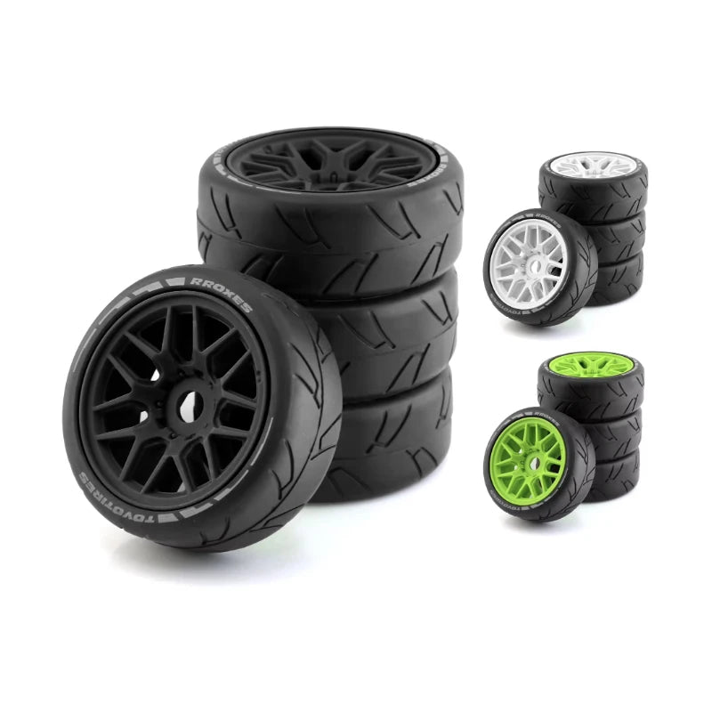 4pcs 103mm 1/8 Off-Road Buggy Tires with 17mm Hex for ARRMA, Traxxas, Redcat, Losi, Kyosho & More