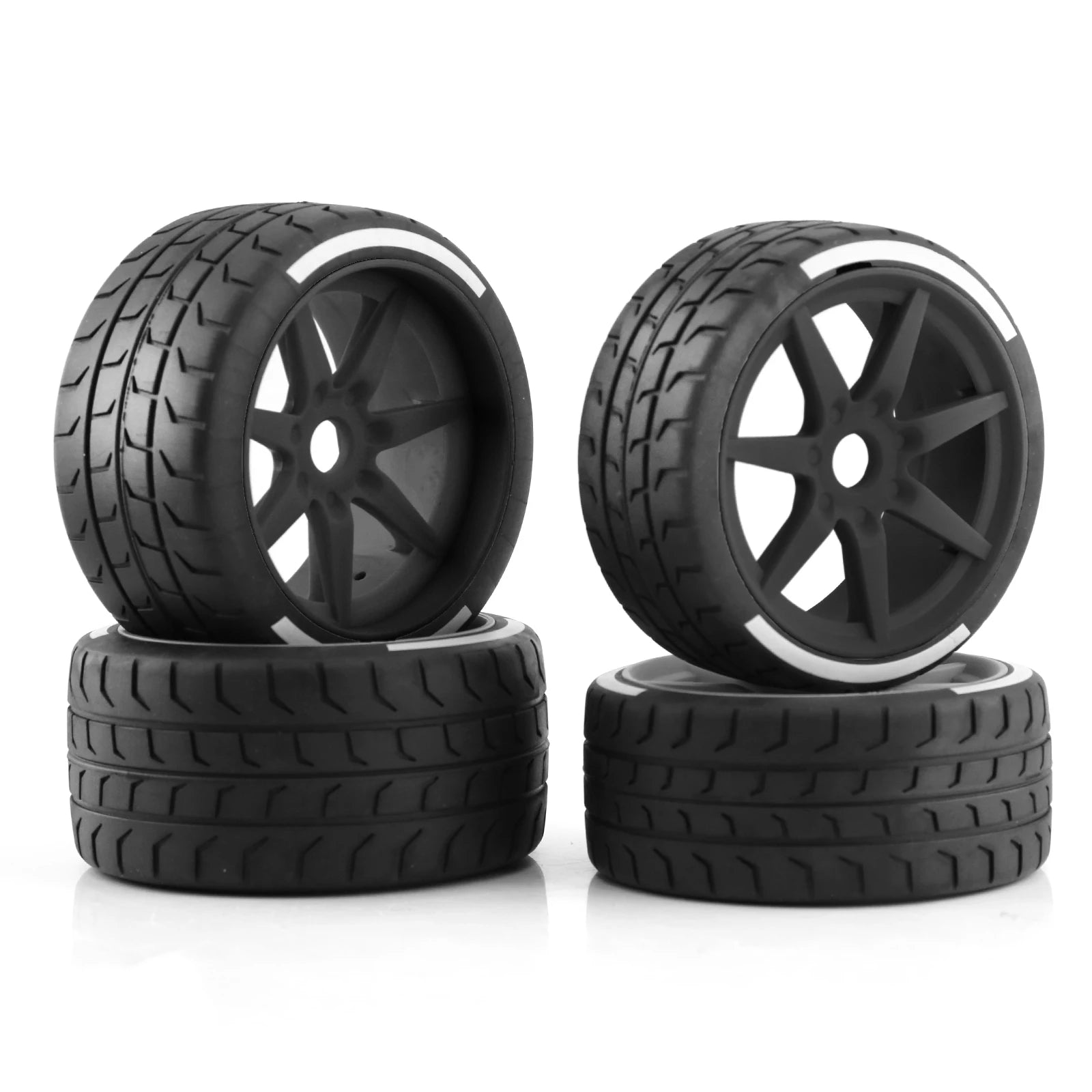 4Pcs 17mm Hex Tires for ARRMA 1/7 Firebird, FELONY, Mustang GT – Flat Racing & Highway Use