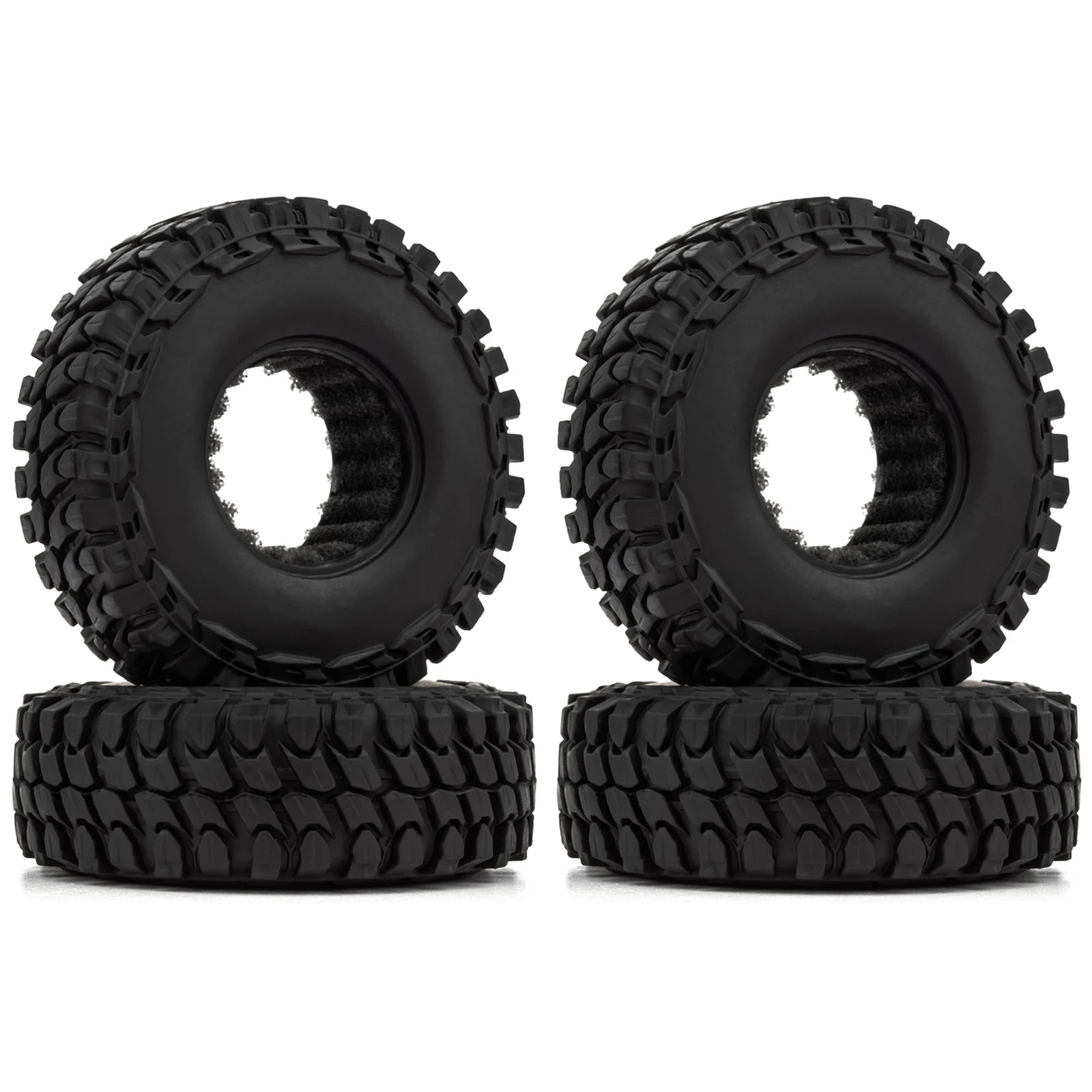 RCXAZ 54mm Soft Rubber Tires (1.0") for 1/18 & 1/24 RC Crawlers – SCX24/TRX-4M Upgrade