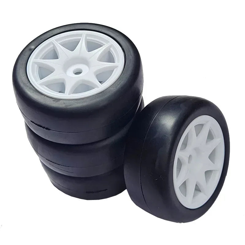 58mm 12mm Hex Sponge Tires for 1/10 1/12 RC Drift Cars – Fits Sakura M4 M5, MST, Tamiya M04 M05
