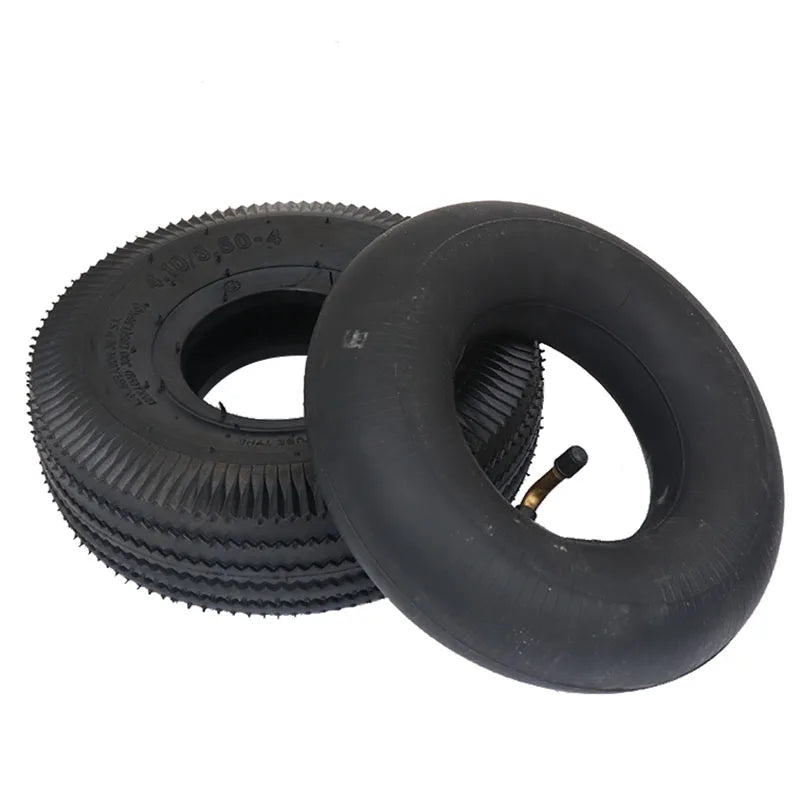 4.10/3.50-4 Tire & Inner Tube Set for Electric Tricycle, Scooter, Trolley, Warehouse Cart