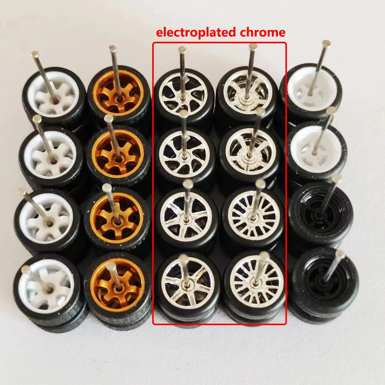 20pcs (10 Sets) 1/64 Alloy Wheels with Off-Road Tires – Modified for Matchbox, Domeka, Tomy Car Models