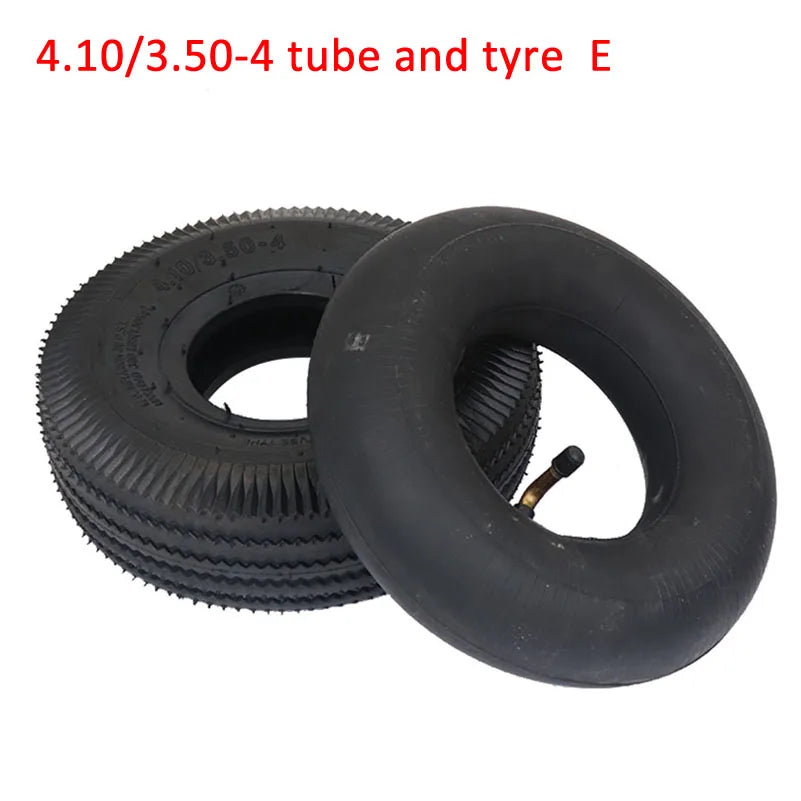 4.10/3.50-4 Tire & Inner Tube Set for Electric Tricycle, Scooter, Trolley, Warehouse Cart