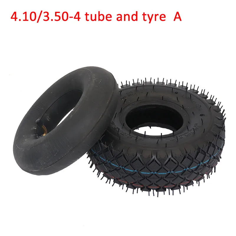 4.10/3.50-4 Tire & Inner Tube Set for Electric Tricycle, Scooter, Trolley, Warehouse Cart