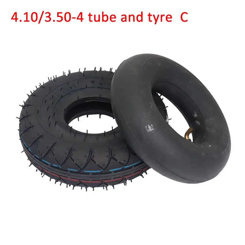 4.10/3.50-4 Tire & Inner Tube Set for Electric Tricycle, Scooter, Trolley, Warehouse Cart