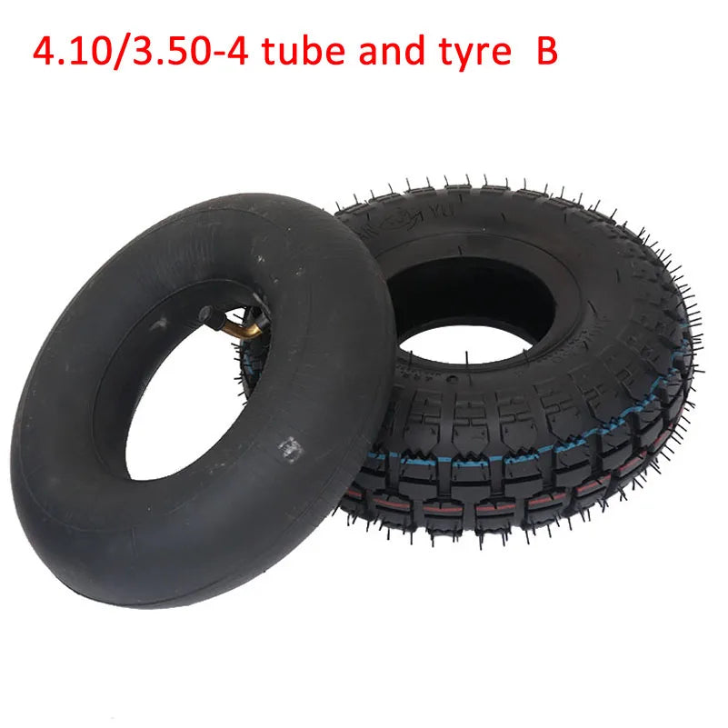 4.10/3.50-4 Tire & Inner Tube Set for Electric Tricycle, Scooter, Trolley, Warehouse Cart